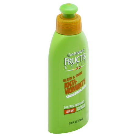 Garnier Fructis Style Anti-Humidity Smoothing Milk, 5.1 fl. (Best Smoothing Cream For Curly Hair)