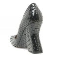 thumbnail image 3 of YDN Women Graceful Square Closed Toe Slip On Pumps Wedge High Heels Dressy Business Office Prom Braided Shoes Size 9.5 Black, 3 of 4