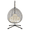 E-Beige, Black, Gray, variant on Hanging Egg Chair with Stand, Black Gray Folding HDPE Wicker Swing Chair with Cushion Headrest for Balcony Bedroom Garden
