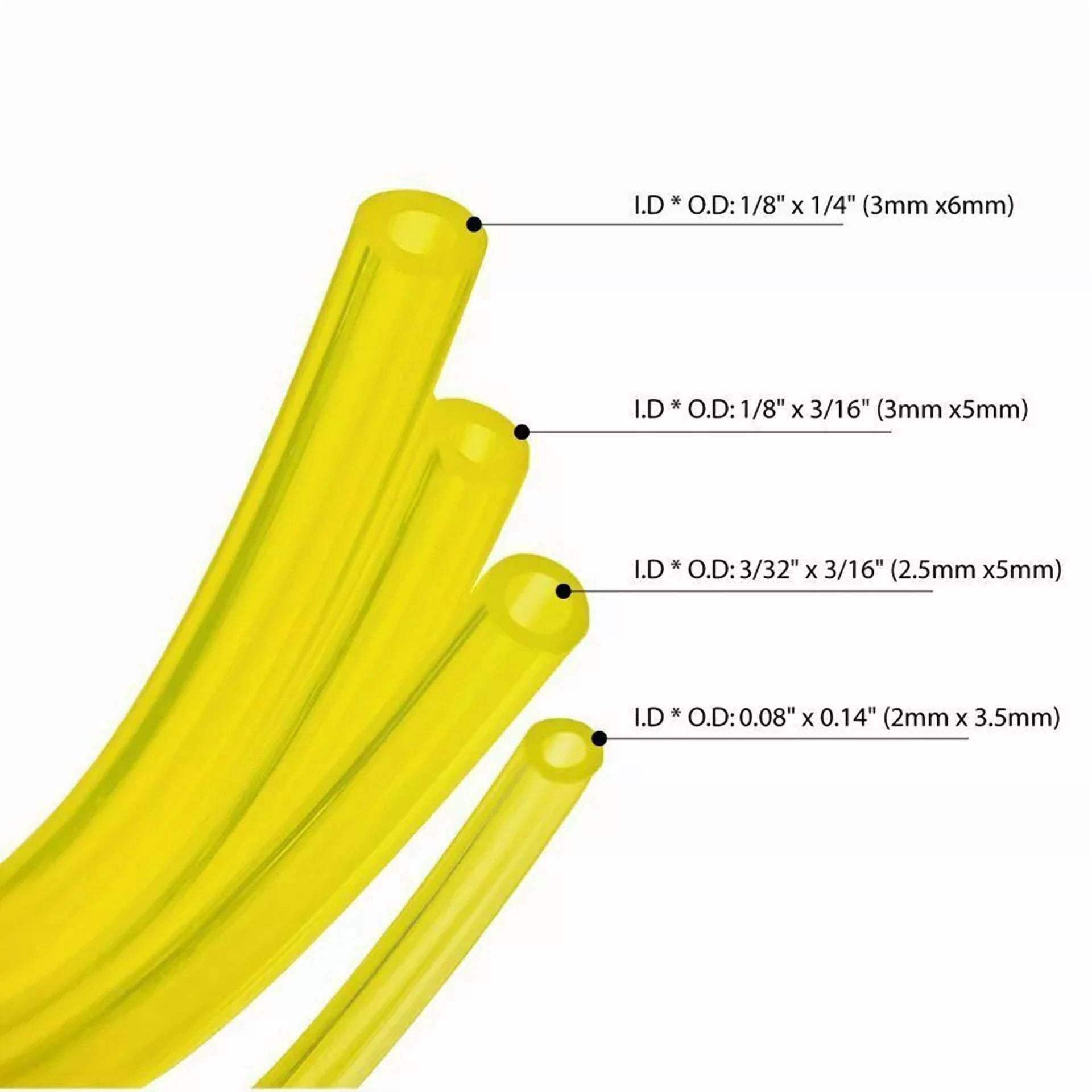 CRESTIN- 5 Feet 4 Sizes Gas Fuel Line Hose Tube For Poulan Ppb100 Ppb100E Ppb150E Ppb150E