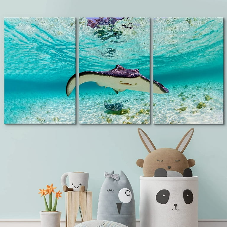 wall26 Canvas Print Wall Art Set Tropical Island Ocean Underwater