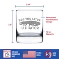 thumbnail image 3 of Bevvee Whiskey Rocks Glass 10.25 oz Later Litigator Gifts for Law School Graduates Glassware & Drinkware, 3 of 3