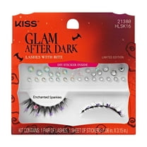 KISS Halloween False Eyelashes, ‘Enchanted Sparkles’, 8mm-13mm, Natural Volume, 1 Pair KISS Lashes