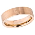 thumbnail image 2 of Tungsten Wedding Ring - Band for Mens & Womens- 6mm Pipe Cut Tungsten Ring - Rose Gold IP Tungsten Band, 2 of 5