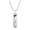 Silver Aries, variant on Men's Women's Stainless Steel Bar Zodiac Engraved Pendant Necklace Horoscope Amulet Jewelry Silver Capricorn