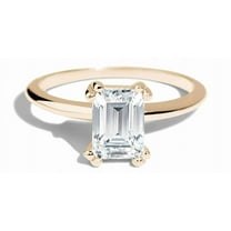 Jewelerix Emerald Cut Moissanite Diamond Ring 1 CT Engagement Ring Anniversary Promise Ring Gift for Her