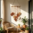 thumbnail image 7 of Hand Woven Cotton Rope Leaf Macrame Wall Hanging, Wall Hanging Boho Woven Tapestry, Bohemian Leaf Modern Chic Wall Art for Living Room, Bedroom, Apartment(A), 7 of 7