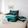 thumbnail image 6 of Castle Fairy Teens Video Game Twin Bedding Sets,Honeycomb Stripes Bedding Comforter Set, 6 of 8