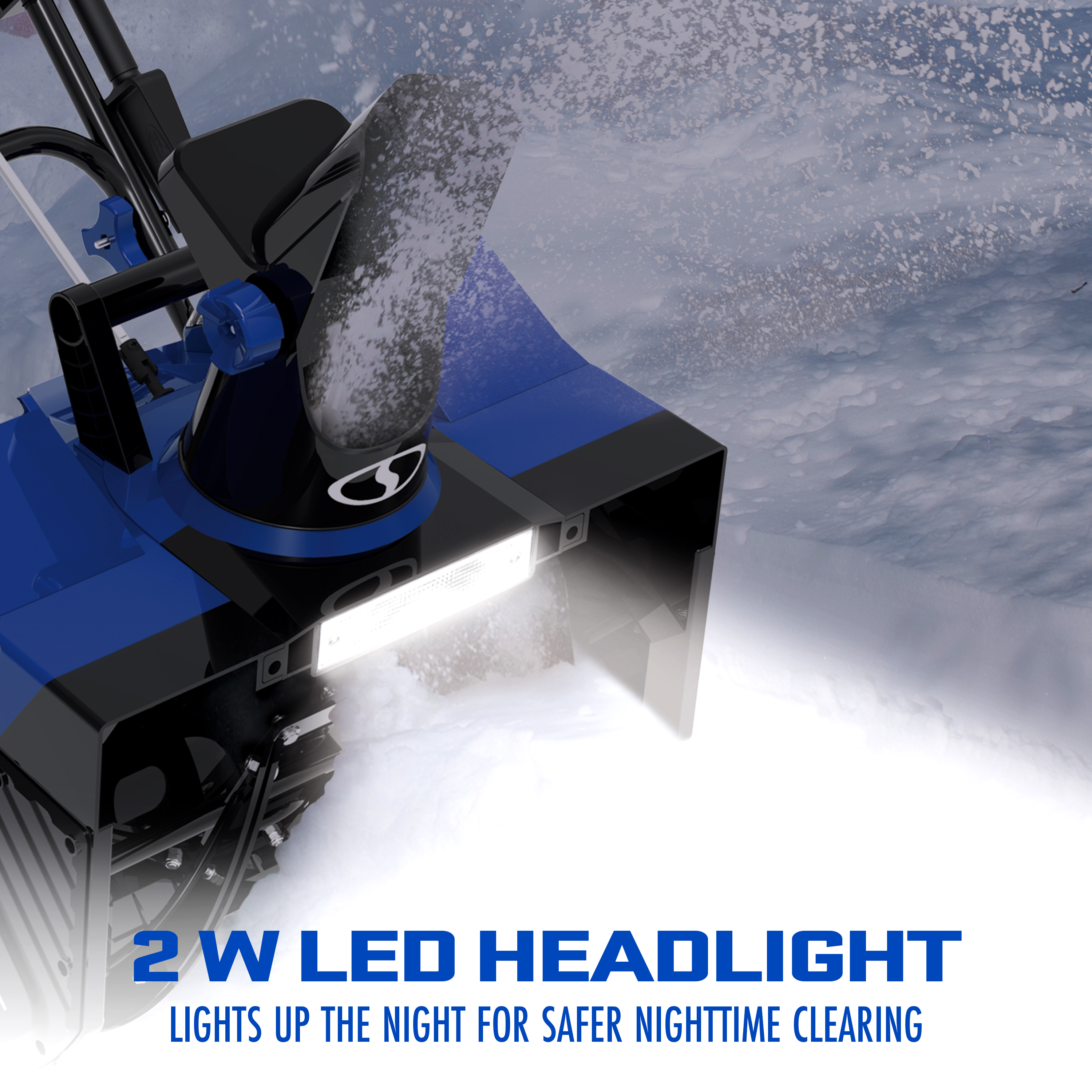 Snow Joe 48V 18-inch Single-Stage Cordless Snow Blower W/ Headlight, Brushless 1200W Motor, 2 x 4.0-Ah Batteries & Charger - image 7 of 18