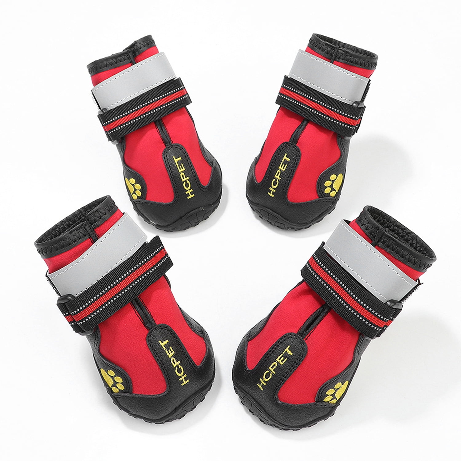 Dog Boots Waterproof Shoes for Dogs with Reflective Strap Rugged Slip