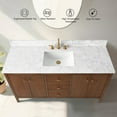 thumbnail image 5 of Vanity Art 60" Bathroom Vanity with Sink, Freestanding Storage Cabinet with Engineered Marble Top, Flip Down Tray, Drawer, and Shelve, 5 of 8
