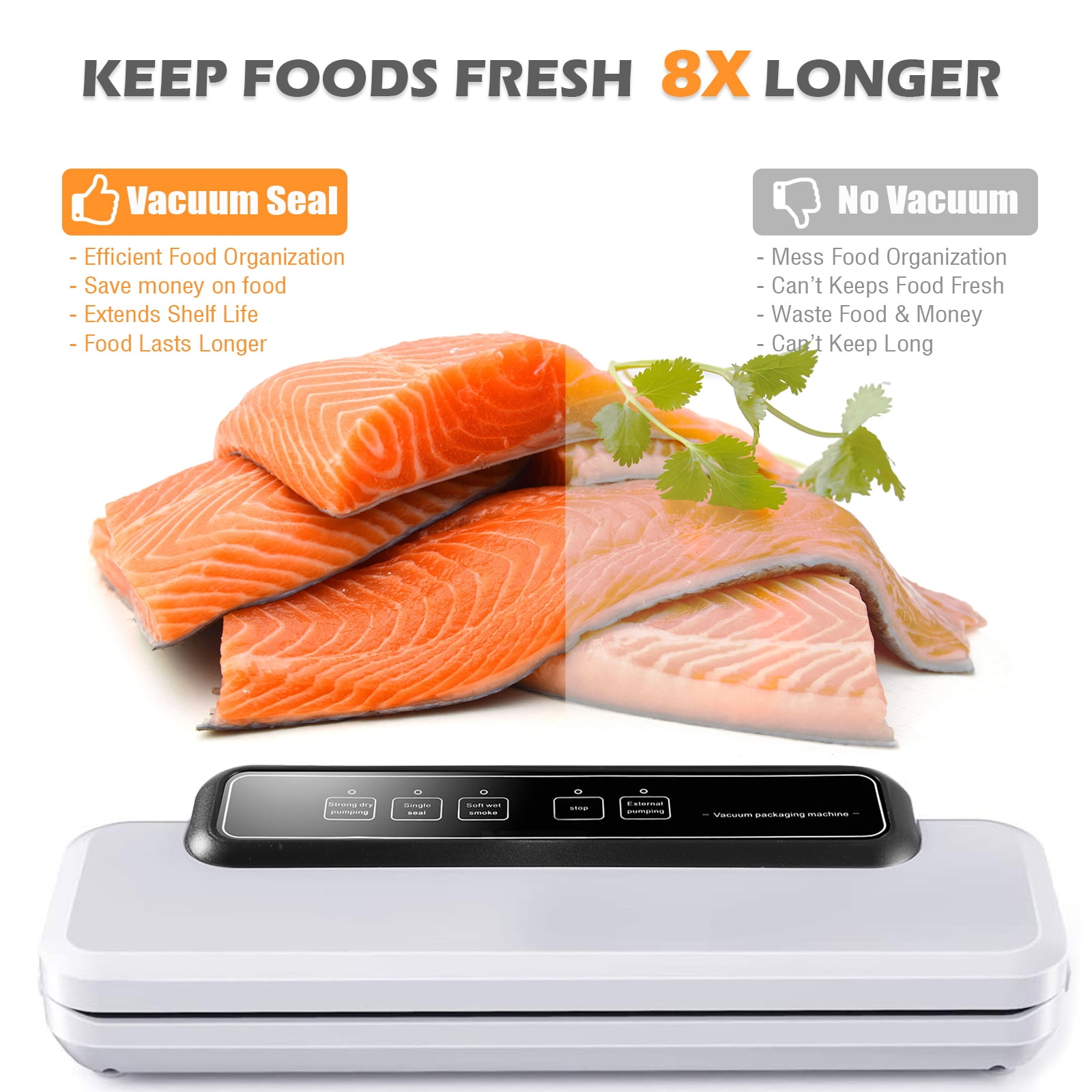 MDHAND Commercial Vacuum Sealer Machine Seal a Meal Food Saver System Tool  With 10 Free Bags