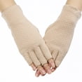 thumbnail image 5 of HOMEIORA Sun Gloves for Women UV Protection Fingerless Non Slip Sunscreen Driving Gloves for Summer Outdoor - Khaki, 1 Pair, 5 of 7
