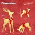thumbnail image 3 of Costway 3 PCS Lighted Reindeer Family Set Pre-lit Christmas Decoration with 230 LED Lights, 3 of 10