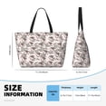 thumbnail image 2 of Large Beach Bags Water-resistant Sandproof - Funny Cute Cartoon Milk Cow_A Cute Beach Tote Bags for Women with Zipper, 2 of 6