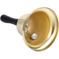 thumbnail image 2 of Metal Tea Hand Bell, Gold Plated Hand Held Loud Call Service Bell Alarm 130*73cm, 2 of 5