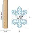 thumbnail image 6 of Big Dot of Happiness Winter Wonderland - Shaped Thank You Cards - Snowflake Holiday Party & Winter Wedding Thank You Cards with Envelopes - Set of 12, 6 of 7