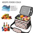 thumbnail image 5 of Lunch Box Pioneer Flower Floral Print Pattern Insulated Lunch Bag for Women Men,Medium Leakproof Lunchbox Cooler Bag Adjustable Strap,10 X 6.7 X 8 Inches, 5 of 6