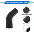 thumbnail image 5 of 3.5" OD 45 Degree Bend 6064 Aluminum Alloy Tube Intercooler Pipe Surface Blasting Air Intake Connection Hose W/ Double Bead Roll 5.9" Length Black, 5 of 6