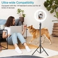 thumbnail image 7 of ZOMEI  12"/30cm Selfie LED Ring Light with 63" Telescopic Tripod, 2700-5600K Adjustable Color Temperature & 10 Brightness Levels for Professional Content Creation, Vlogging, TikTok Video Shooting, 7 of 7