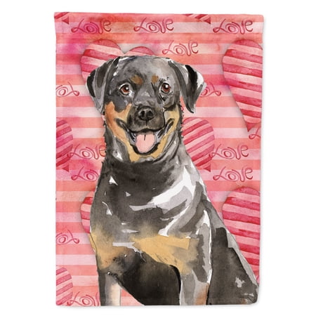 Carolines Treasures CK1757GF Love a Rottweiler Flag Garden Size  Garden Size  multicolor