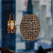 OUNONA Replacement Lamp Shade Woven Lamp Shade for Hanging Pendant Light Chandelier Lamp Shade for Restaurant and Hotel Rustic Lamp Shade for Ceiling Lamp (Fit for E27 Bulb , Bulb NOT Included)