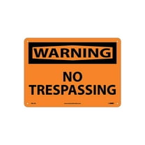 National Marker No Trespassing 10X14 .040 Aluminum Warning Sign W81AB