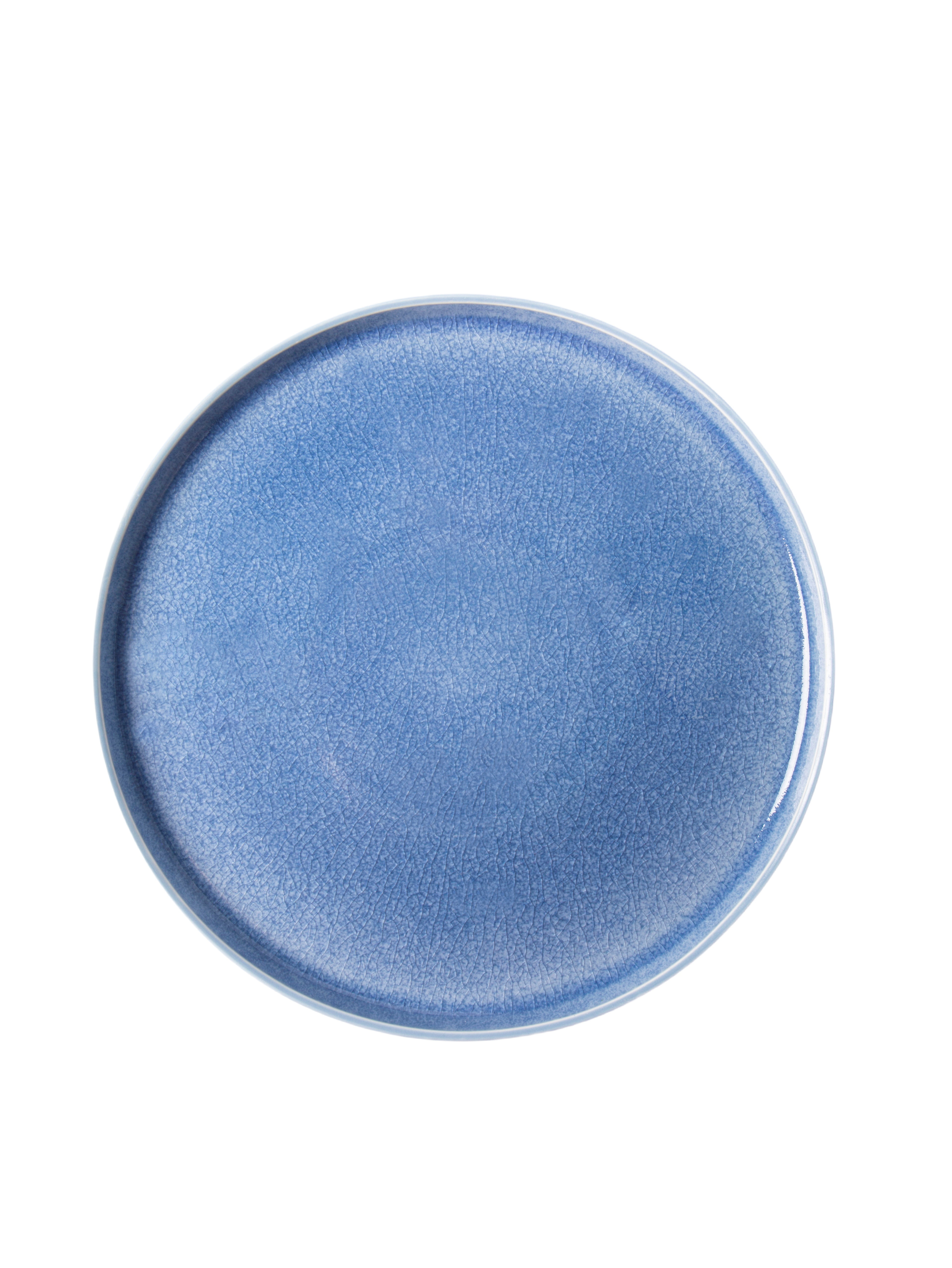 (2 pack) Better Homes & Gardens-Parker Blue Stoneware Stackable Dinner Plate