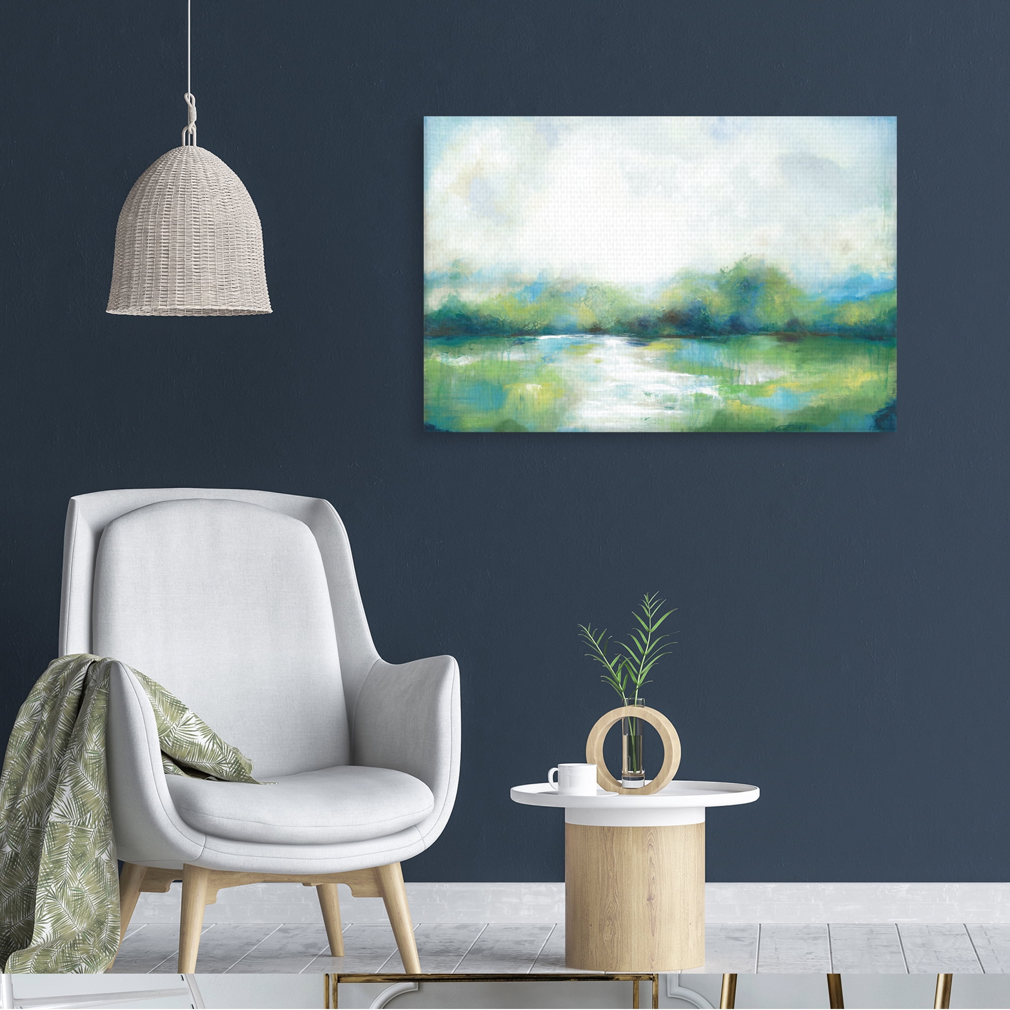 Fresh Green Landscape II by Willowbrook Fine Art Canvas Art Print