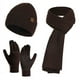 thumbnail image 1 of Conjunto de gorro de punto europeo y americano para otoño e invierno, conjunto de tres piezas de gorro y bufanda de color sólido para hombre y mujer, 1 of 5