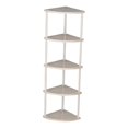 thumbnail image 4 of jifeng Corner Shelf Corner Display Shelf Durability Frees Standing Easy to Install Storage Rack Multipurpose for Kitchen Office Home 122cm, 4 of 9