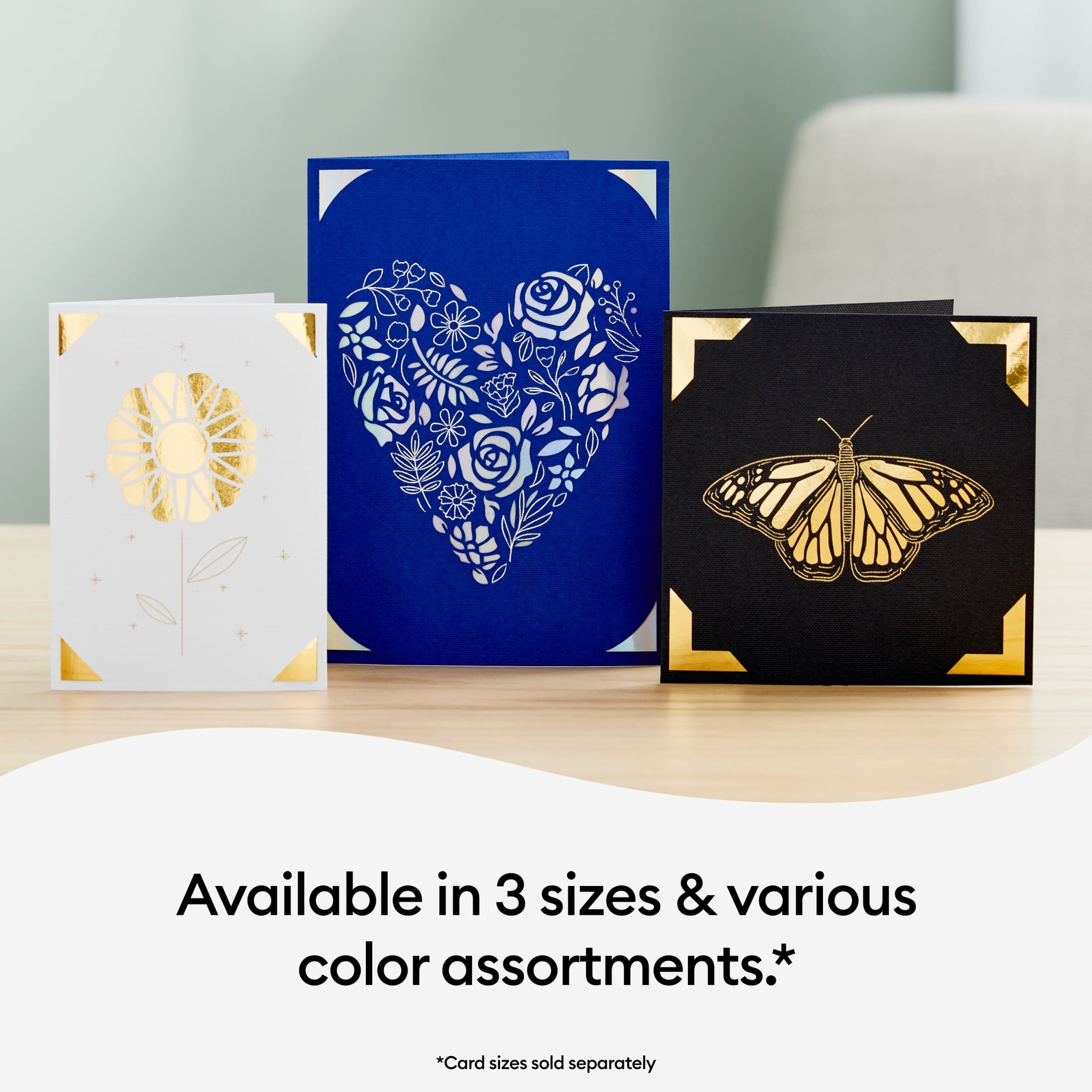Cricut Foil Transfer Insert Cards, Celebration Sampler - R40 (12 ct), 4.75" x 6.6"