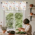 thumbnail image 6 of Watercolor Wildflowers Rod Pocket Curtain Valance, Farmhouse Botanical Floral Herbs Farmhouse Window Valance for Living Room, Bedroom, Kitchen 42"W x 12"L, 6 of 9