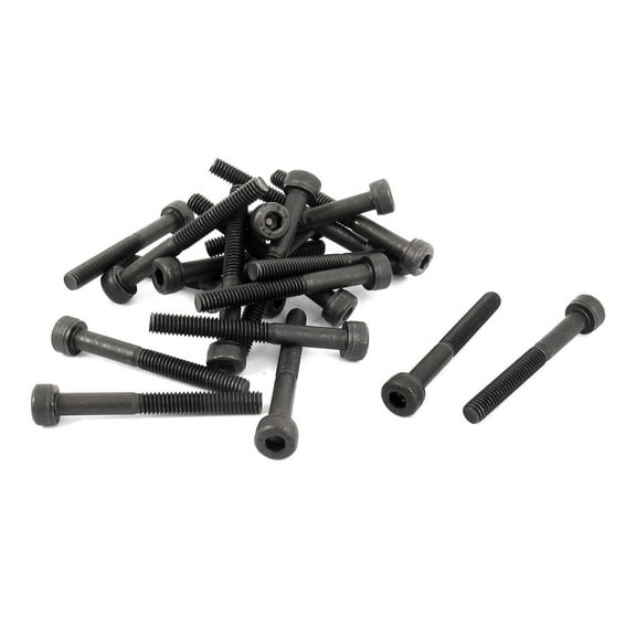 Uxcell M4 x 35mm 12.9 Alloy Steel Hex Socket Head Cap Screws Bolts Black (20-pack)