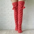 thumbnail image 2 of Women’s Warm Leg Warmers Thick Cable Knit Thigh High Socks Over Knee Long Winter Boot Stocking, 2 of 4