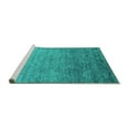 thumbnail image 2 of Ahgly Company Machine Washable Indoor Rectangle Oriental Turquoise Blue Industrial Area Rugs, 8' x 12', 2 of 4