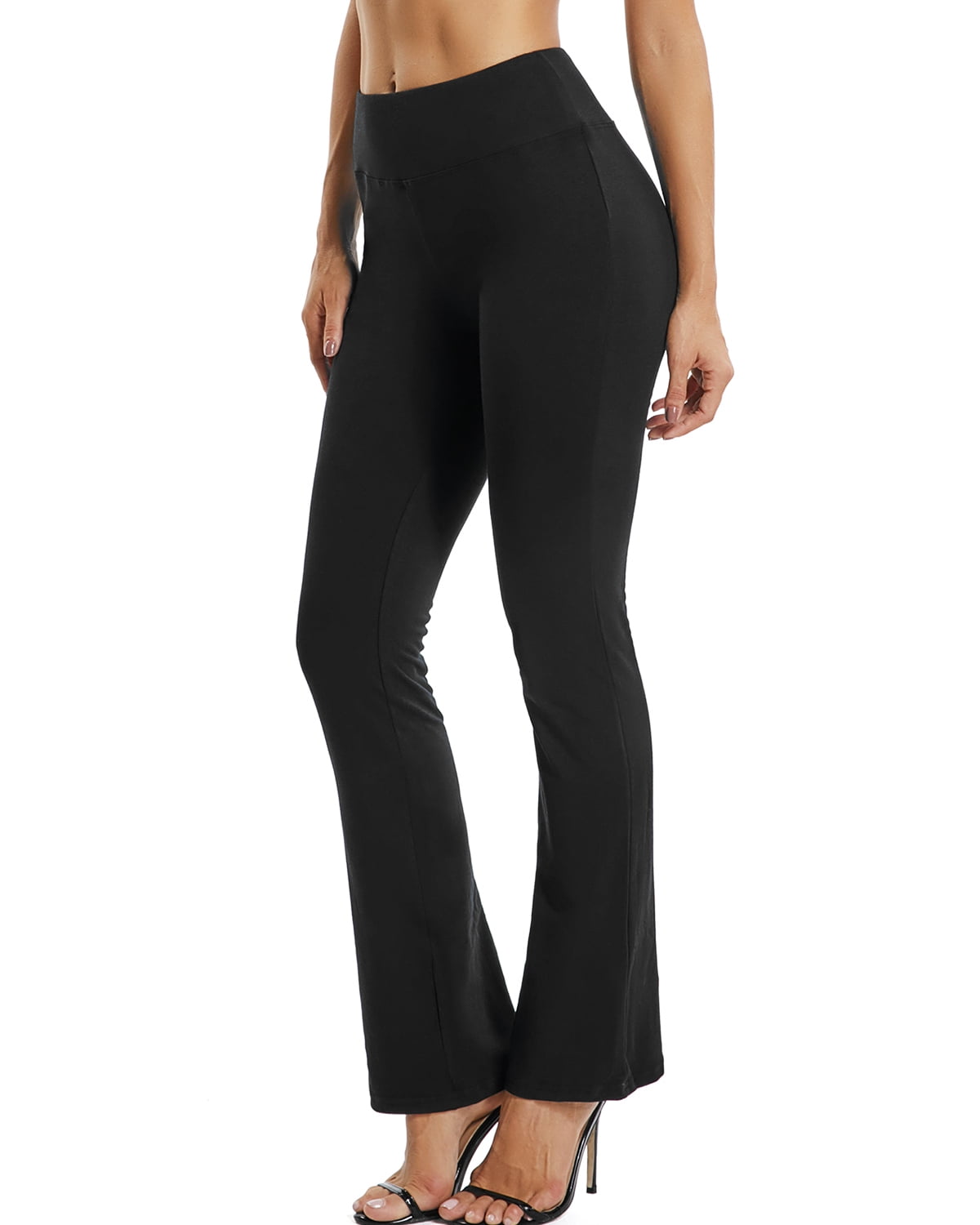 high waisted black flare yoga pants