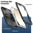 thumbnail image 2 of for Kids Rugged Heavy Duty Case for Samsung Galaxy Tab A9+ 11.0" 2023 SM-X210 / SM-X215 / SM-X216, Shockproof 360 Degree Rotatable Kickstand with Handstrap Protective Hybrid Cover Case, Black, 2 of 10