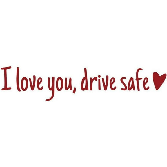 JHIALG I Love You Drive Safe Love Car Sticker, Set of 6 Drive Safe I Love You Sticker, Rear View Mirror Decal, Funny Car Stickers Decal Truck Car Accessories C8Q6