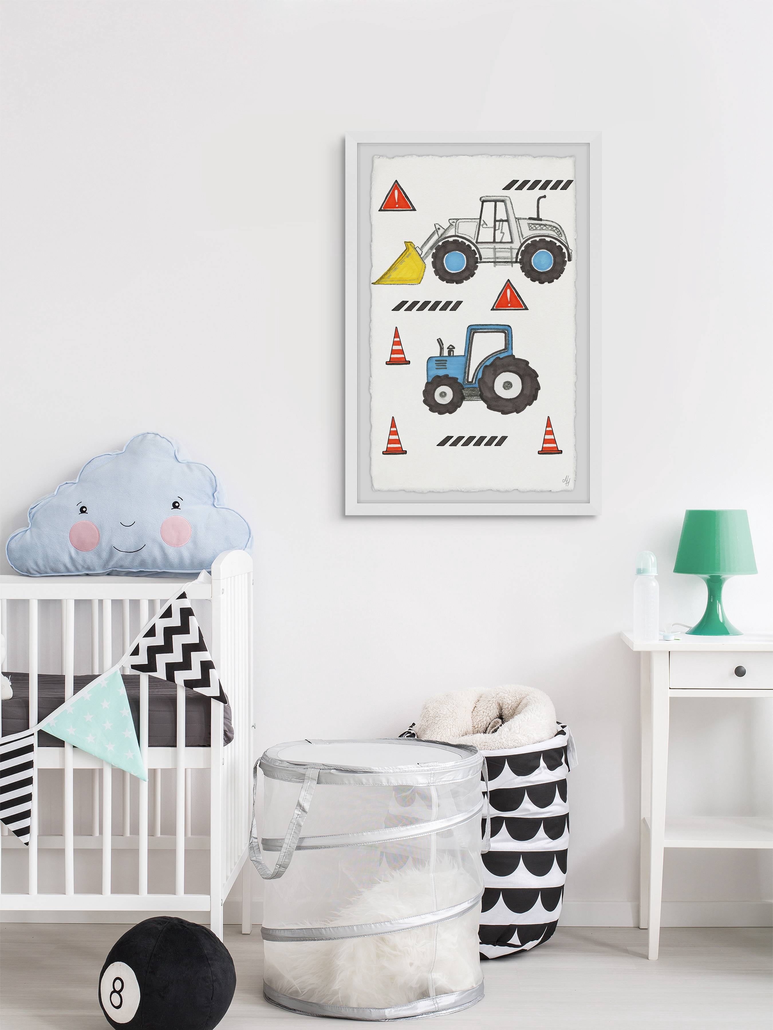 Marmont Hill Little Monster Trucks Framed Wall Art