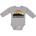 thumbnail image 3 of Inktastic Los Angeles California Skyline Retro Boys or Girls Long Sleeve Baby Bodysuit, 3 of 5