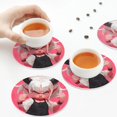 thumbnail image 4 of Leather Coasters with Heat-resistant for Drinks, Cool Cute No.101 -标题2 Round Shape, 4 of 5