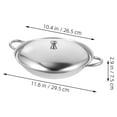 thumbnail image 4 of Stainless Steel Saute Pan Large Cooking Pots Boiling for Seafood Braiser with Lid Soup 201, 4 of 6