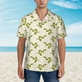 thumbnail image 4 of Goofa Green Snake Hawaiian Shirt for Men, Unisex Summer Beach Casual Short Sleeve Button Down Shirts,Aloha Tropical Floral print shirt-, 4 of 9