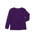 thumbnail image 3 of Leveret Kids Long Sleeve Cotton T-Shirt Dark Purple 5 Year, 3 of 3