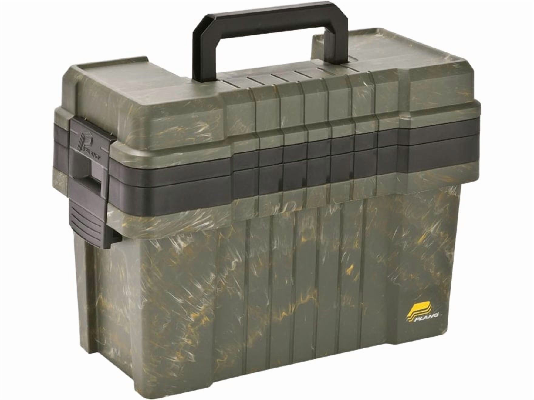 PLANO SHOOTERS TWO TRAYS SHOOTER'S CASE PORTABLE PLASTIC CAMO