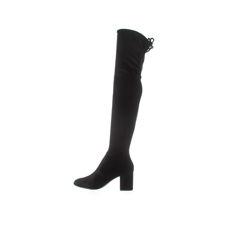 Womens Charles by Charles David Owen Pull On Over The Knee Boots Black Stretch Velvet 9 US Walmart