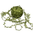 thumbnail image 2 of Hojas verdes artificiales de seda hechas a mano en forma de hoja de 10 metros para decoración de bodas, coronas de bricolaje, regalos, manualidades de álbumes de recortes, flores falsas, 2 of 5