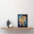 thumbnail image 2 of Elephant With Patterns Folk Art Watercolour Painting Artwork Framed Wall Art Print A4, 2 of 4