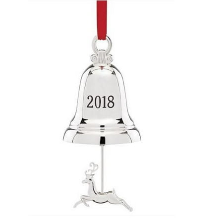 Ceramic Bell Ornament - 2018 Lenox Silver Bell Christmas Tree Ornament 877838